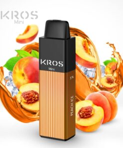 Kros mini 4000 puff ecig peach ice 1