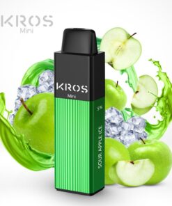 Kros mini 4000 puff ecig sour apple 1