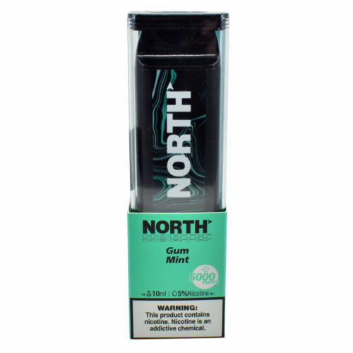 North 10ML 5000 PuffsRechargeable Disposable Vape Device With Mesh Coil E liquid Battery Indicator gum mint