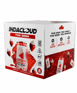 Available Now 19 Strawberry 10 mg THC soda 4 pack
