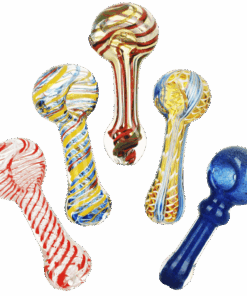 Available Now 6 strident striped spoon pipes bundle assorted styles 1 1