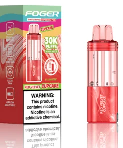 red velvet cupcake foger switch pro 30k puffs disposable pod box