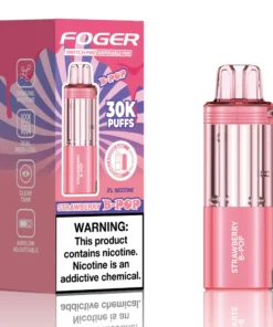 straawberry b pop switch pro 30k puffs disposable pod box