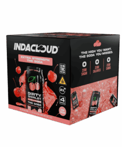 Indacloud Infused 12oz 50mg Cannabis Soda - Dirty Shirley (4ct) - Case
