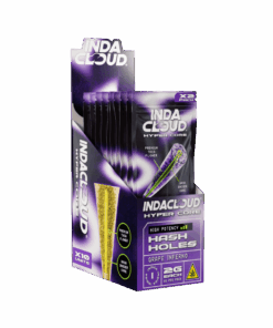 Available Now 3 Indacloud Hash Hole Pre-Roll 2pk - Grape Inferno (Sleeve of 10)