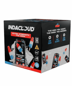 Indacloud Infused 12oz 50mg Cannabis Soda - Rocket Pop (4ct) - Case