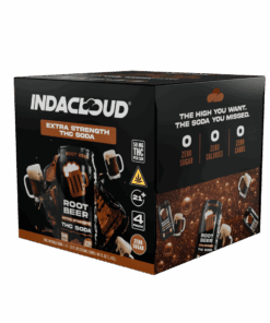 Indacloud Infused 12oz 50mg Cannabis Soda - Root Beer (4ct) - Case