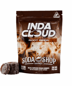 Available Now 24 Indacloud Soda Shop D9 Gummies - Root Beer (Sleeve of 10)