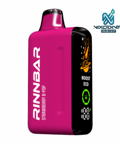Available Now 12 RINNBAR 50K 22ML Nixodine + CBD - Strawberry B-Pop (Sleeve of 5)